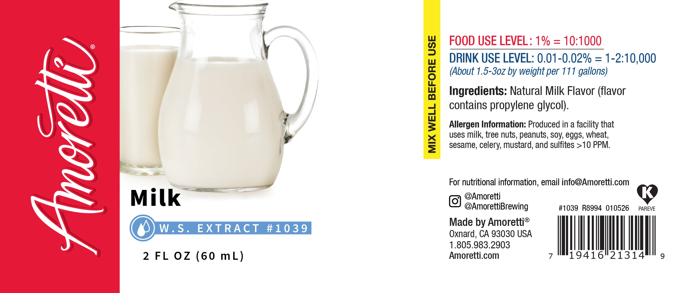 Milk Extract Water Soluble — Amoretti