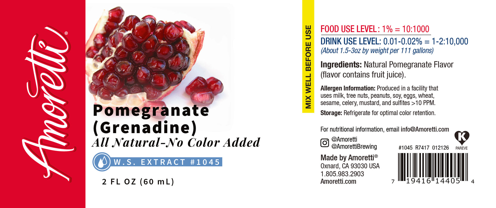 Pomegranate (Grenadine) Extract Water Soluble (all natural)