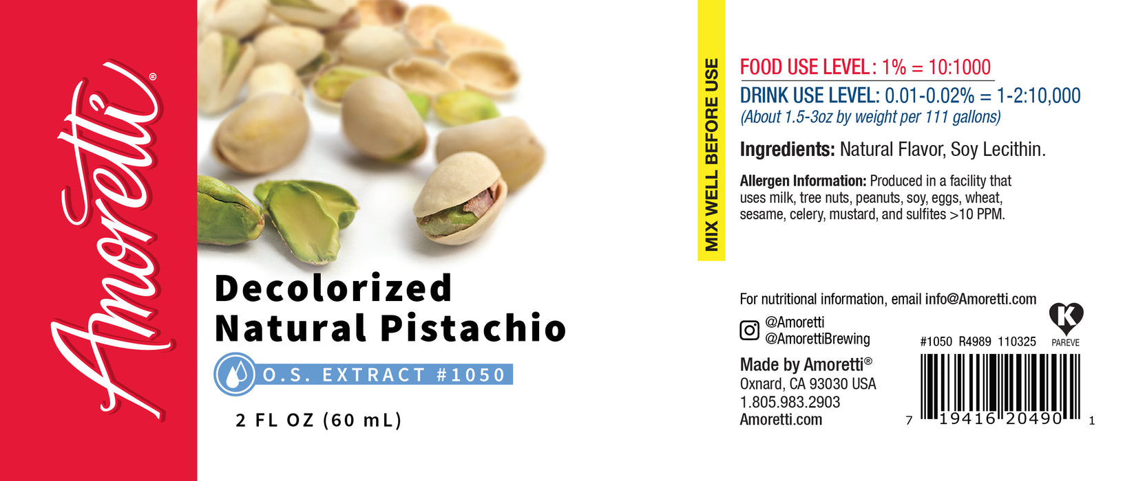 Decolorized Natural Pistachio Extract Oil Soluble
