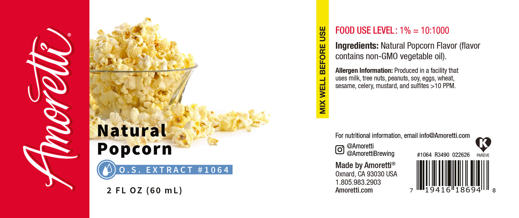Natural Popcorn Extract Oil Soluble