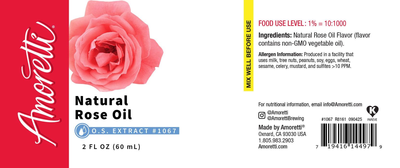 Natural Rose Oil Extract Oil Soluble