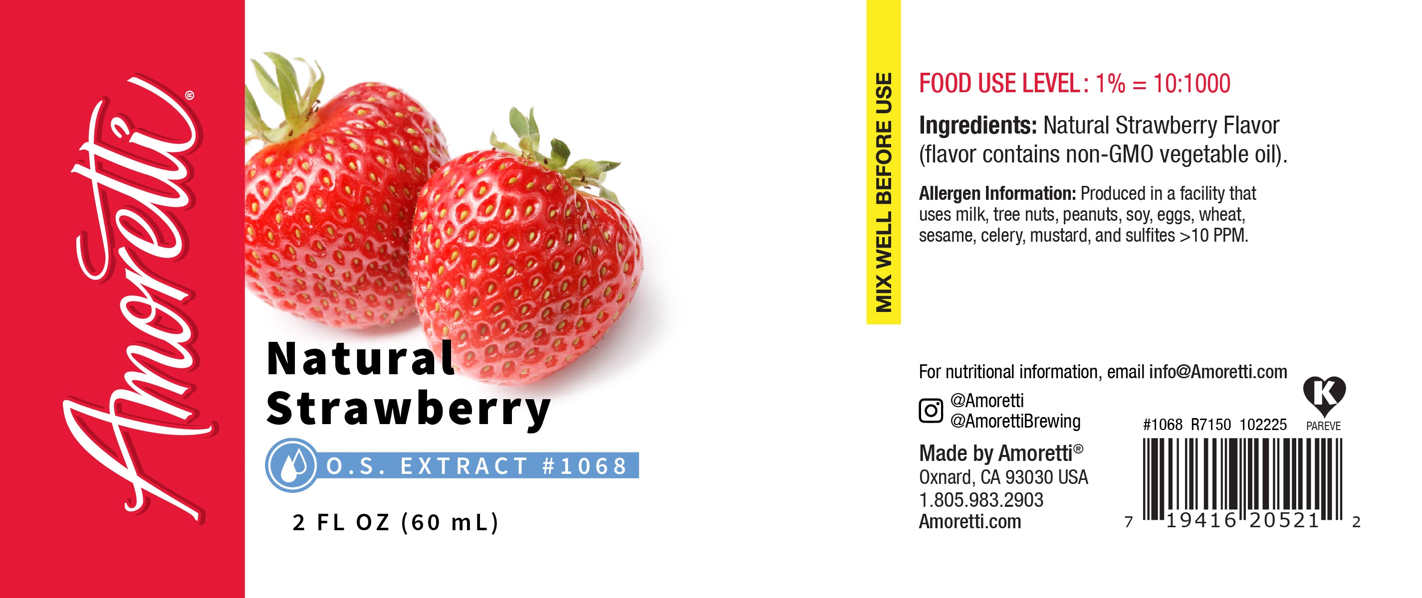 strawberry seed extract Amoretti - Natural Strawberry Extract Oil Soluble 2 oz
