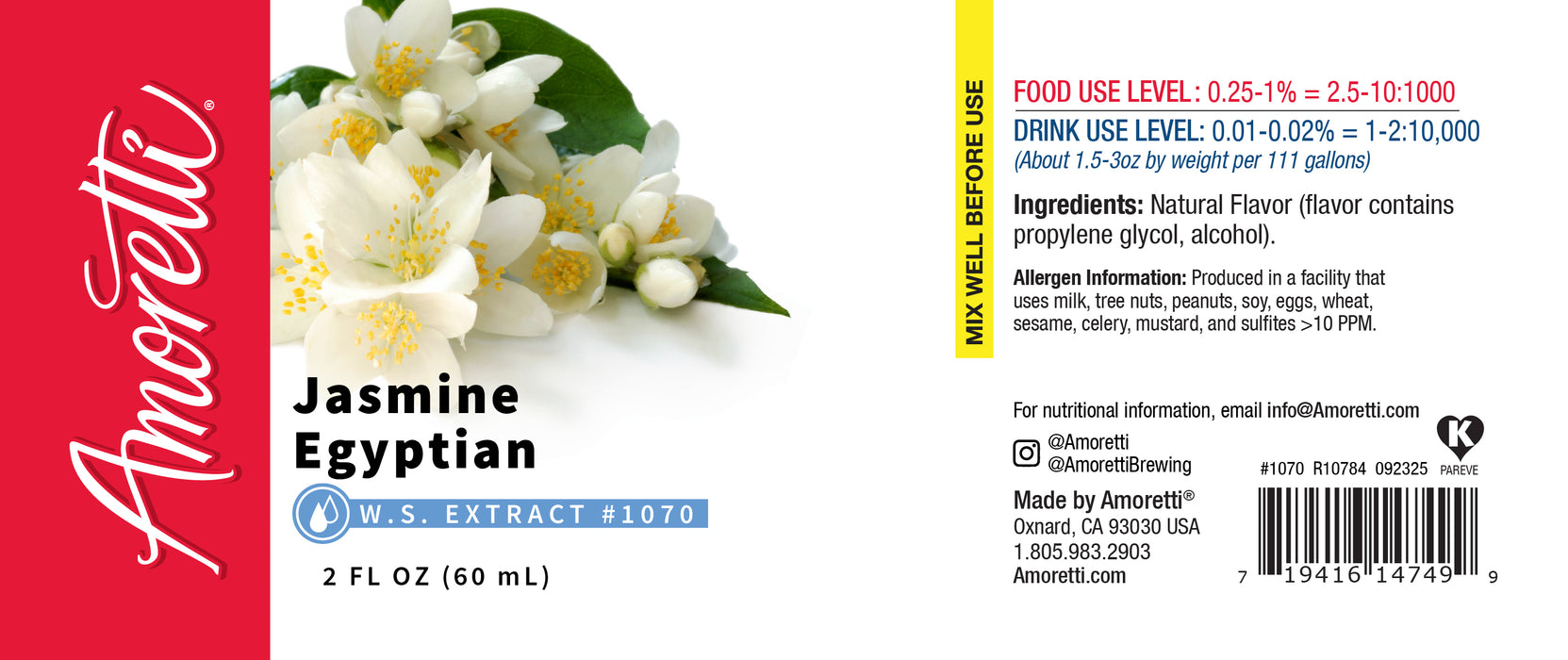 Jasmine Egyptian Extract Water Soluble