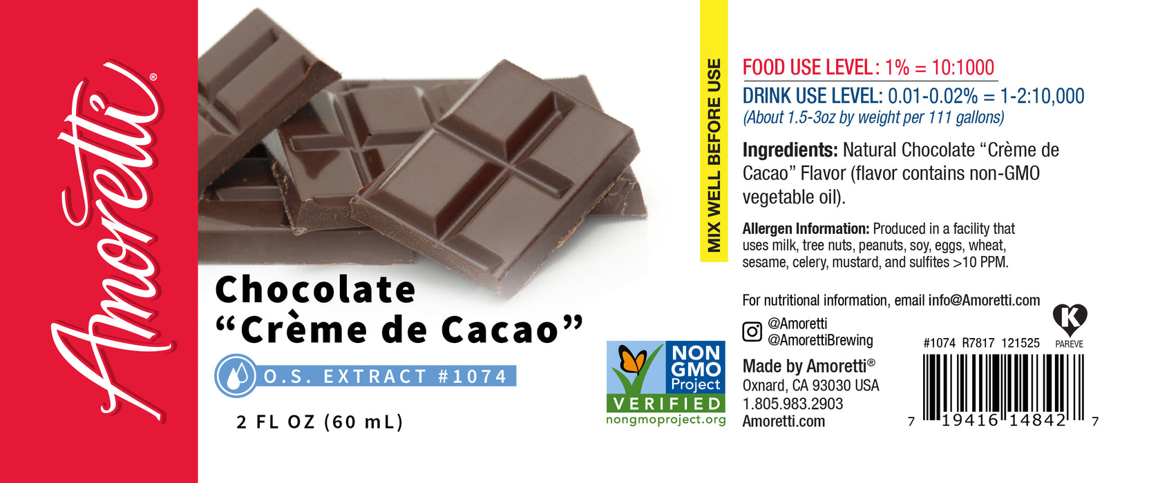 Chocolate Creme de Cacao Extract Oil Soluble
