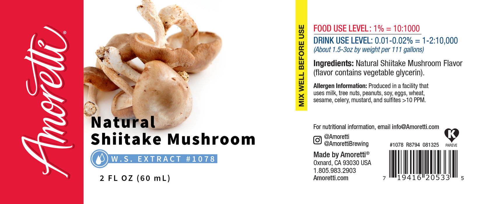 Natural Mushroom Shiitake Extract Water Soluble