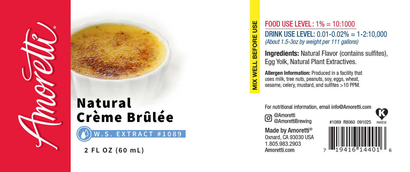 Natural Creme Brulee Extract Water Soluble