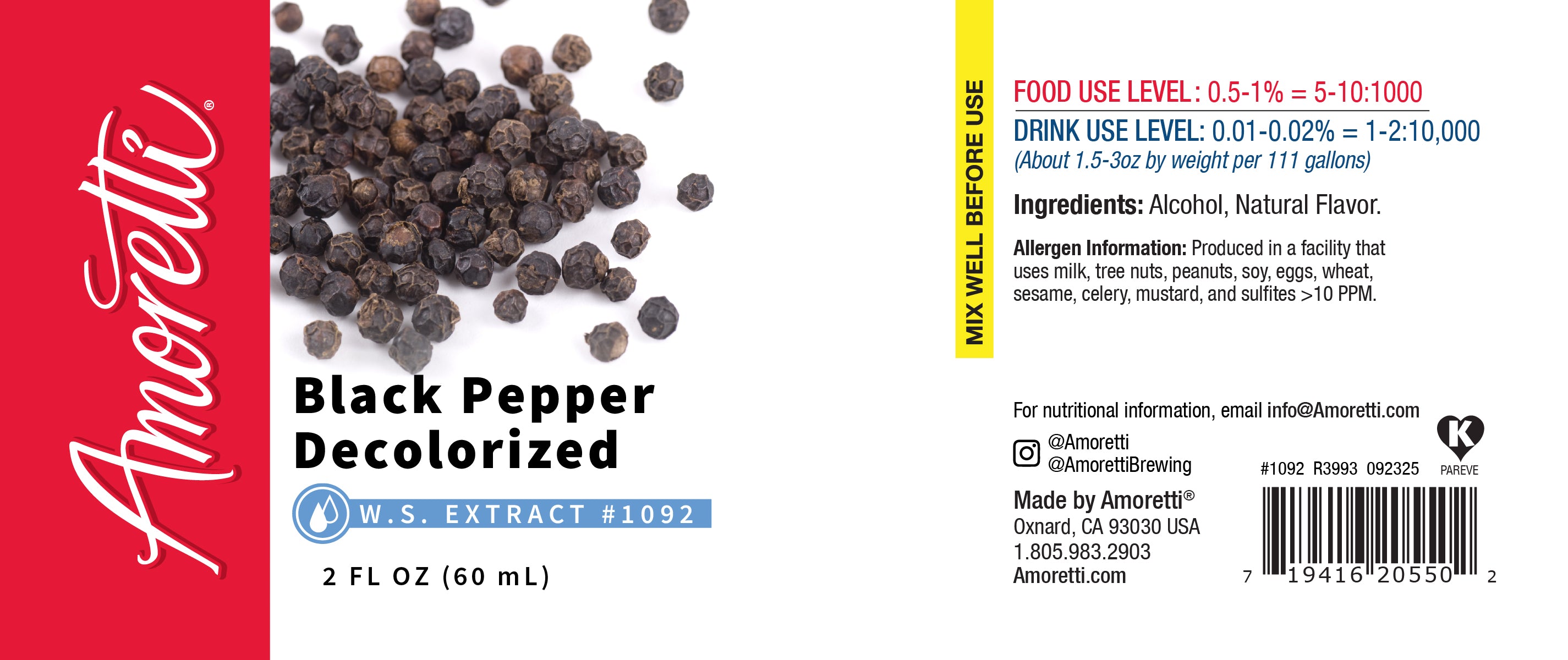 Black Pepper Decolorized Extract Water Soluble — Amoretti