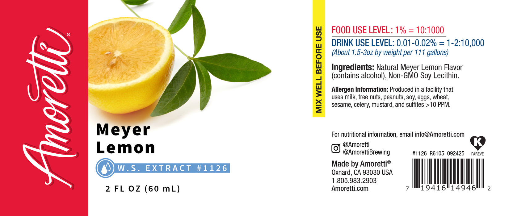 Meyer Lemon Extract Water Soluble
