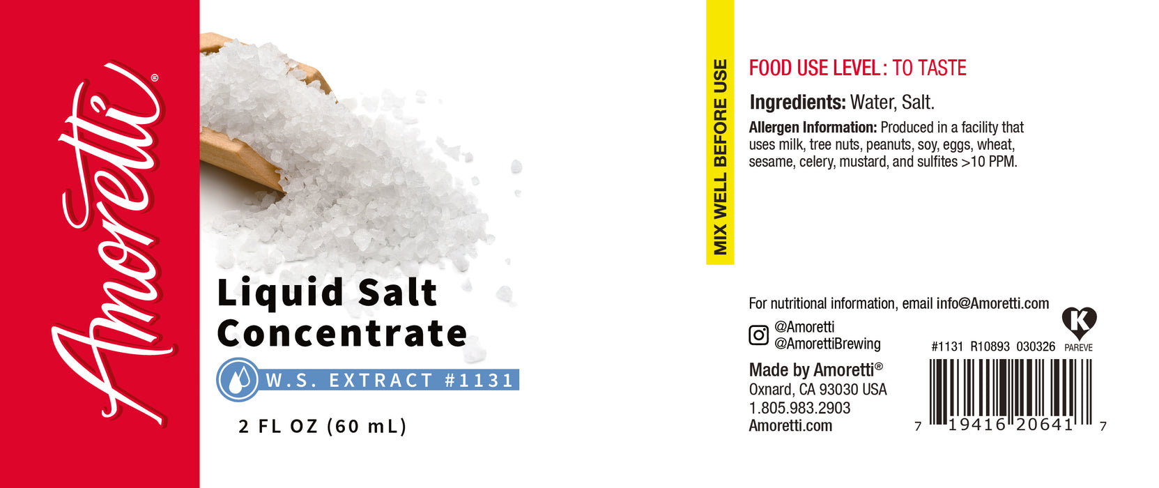 Liquid Salt Concentrate Water Soluble