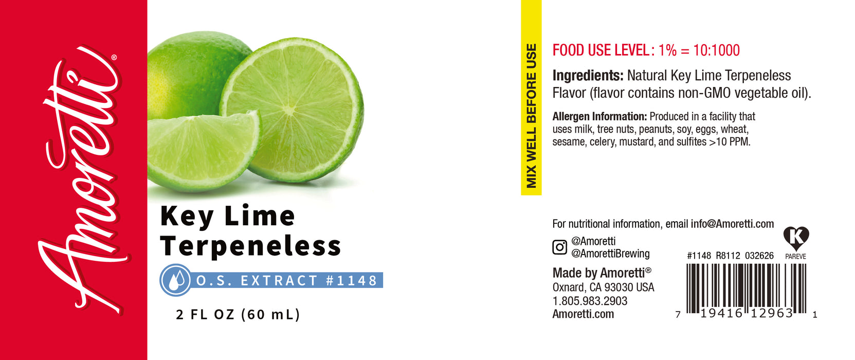 Key Lime Terpeneless Extract Oil Soluble