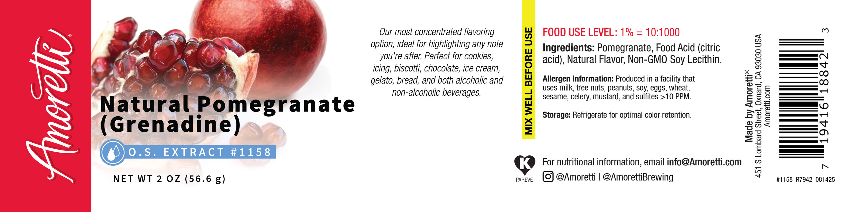 Pomegranate (Grenadine) Extract Oil Soluble (natural flavor)