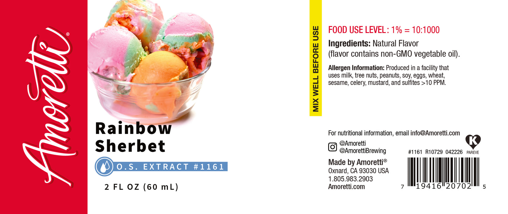 Rainbow Sherbet Extract Oil Soluble