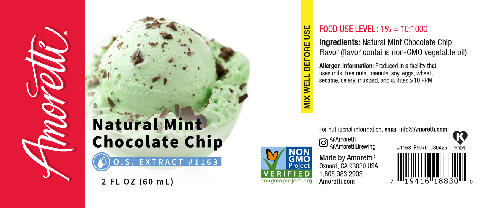 Natural Mint Chocolate Chip Extract Oil Soluble