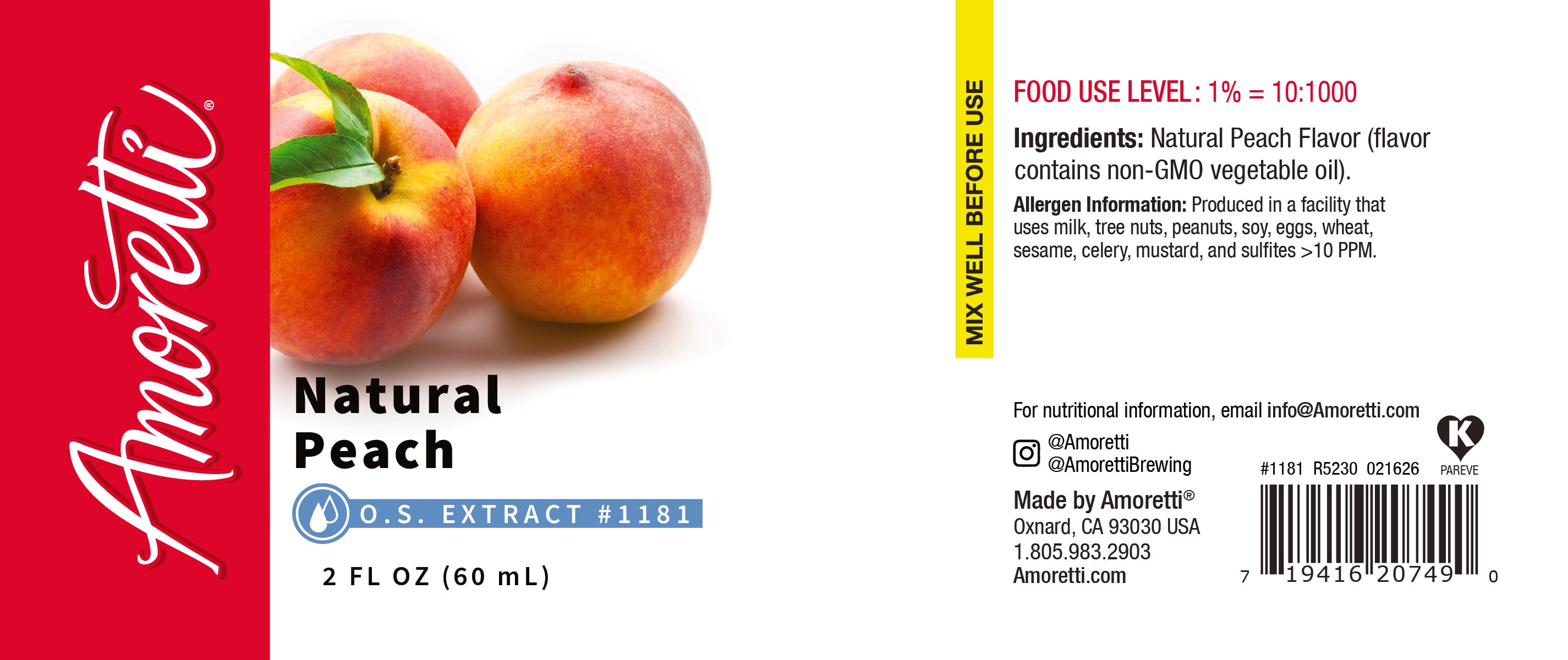 Natural Peach Extract Oil Soluble — Amoretti