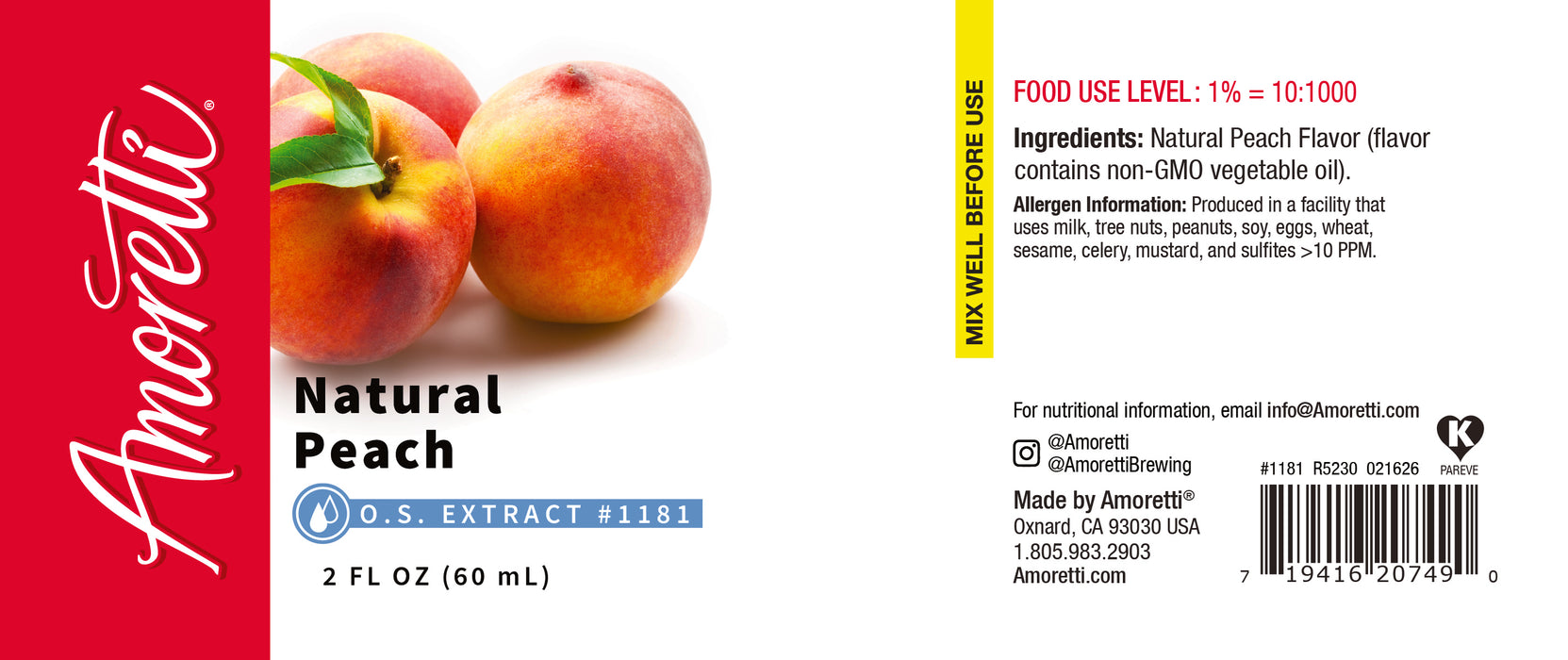 Natural Peach Extract Oil Soluble