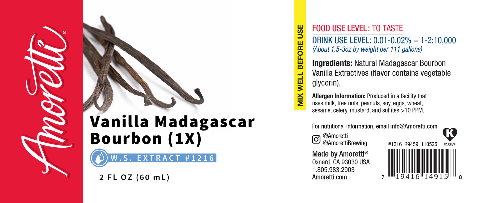 Vanilla Madagascar Bourbon Extract Water Soluble (1X)
