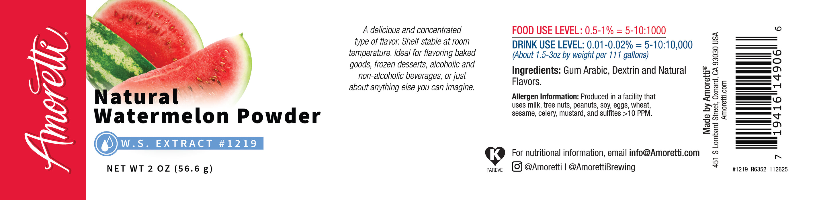 Natural Watermelon Extract Powder Water Soluble