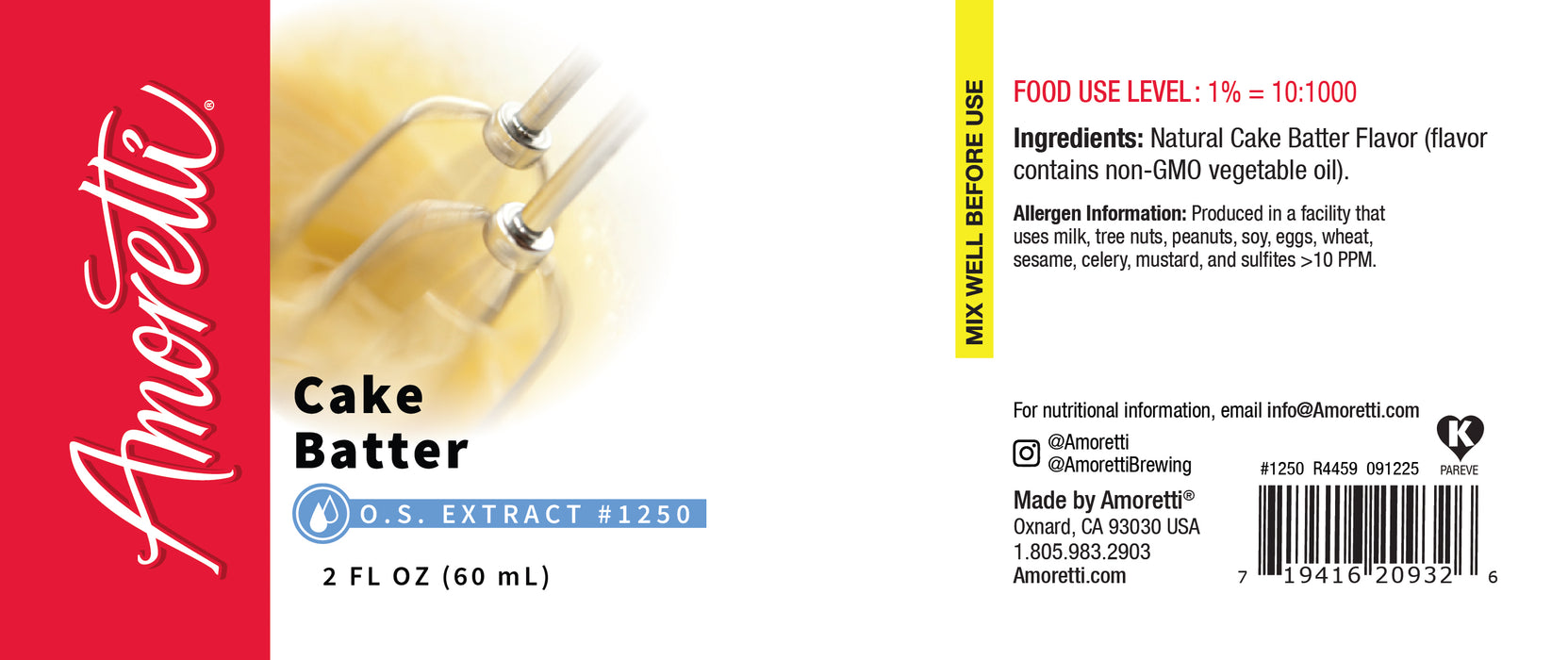 Cake Batter Extract Oil Soluble