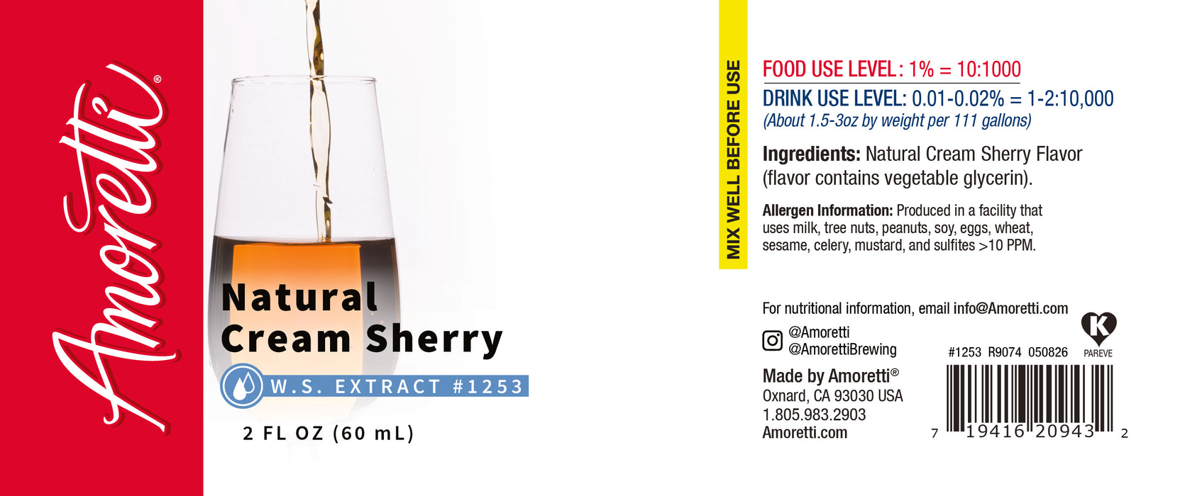 Natural Cream Sherry Extract Water Soluble