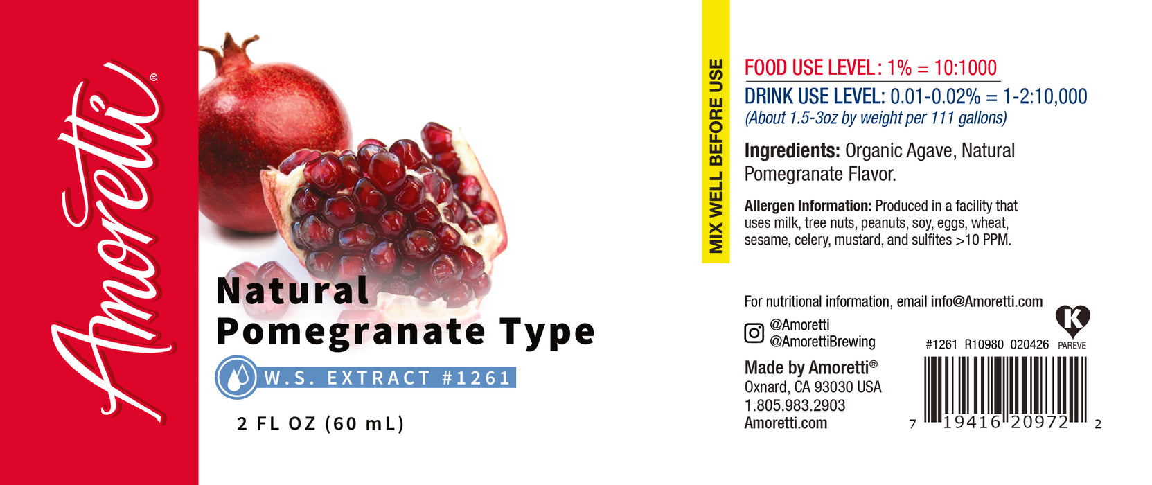 Natural Pomegranate Type Extract Water Soluble