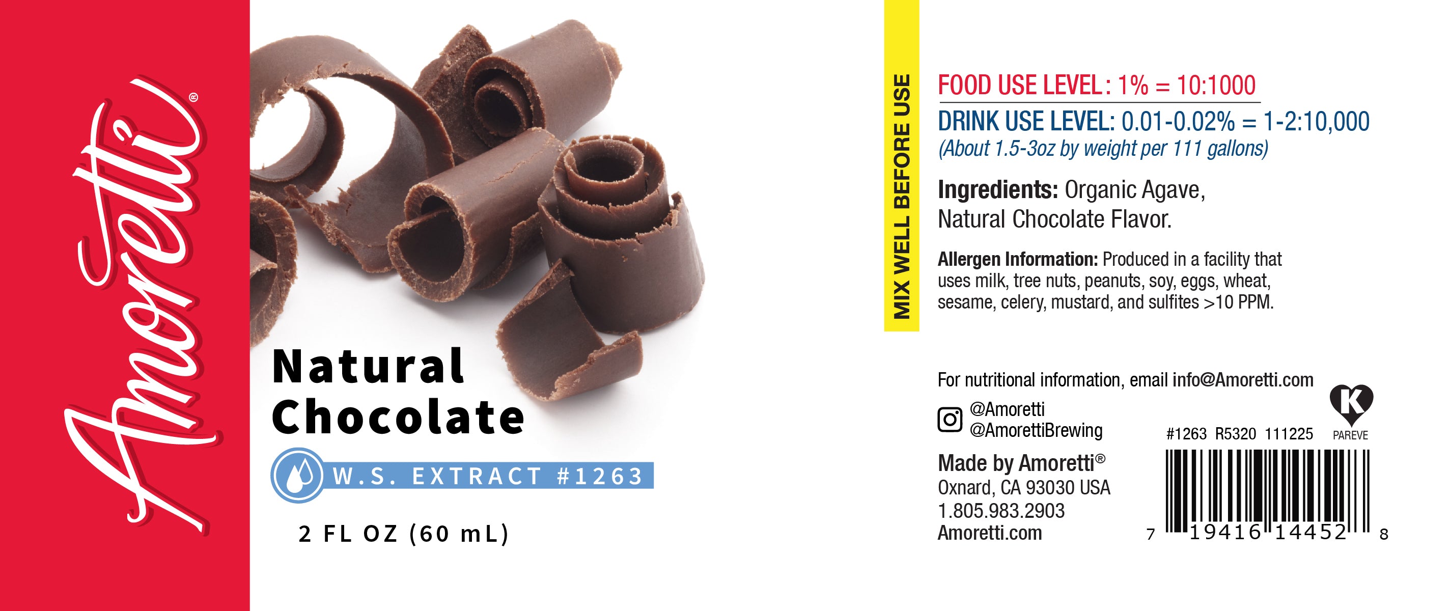 Natural Chocolate Extract Water Soluble — Amoretti