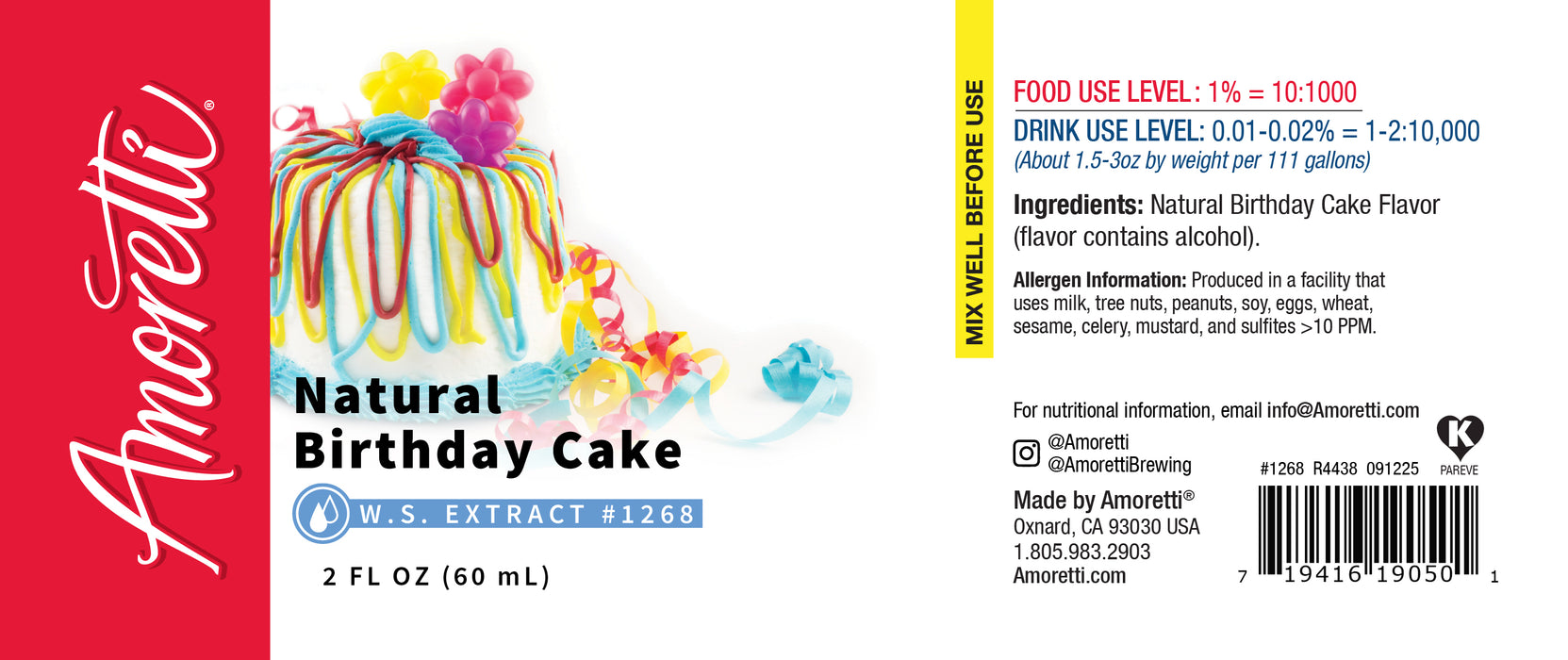 Natural Birthday Cake Extract Water Soluble