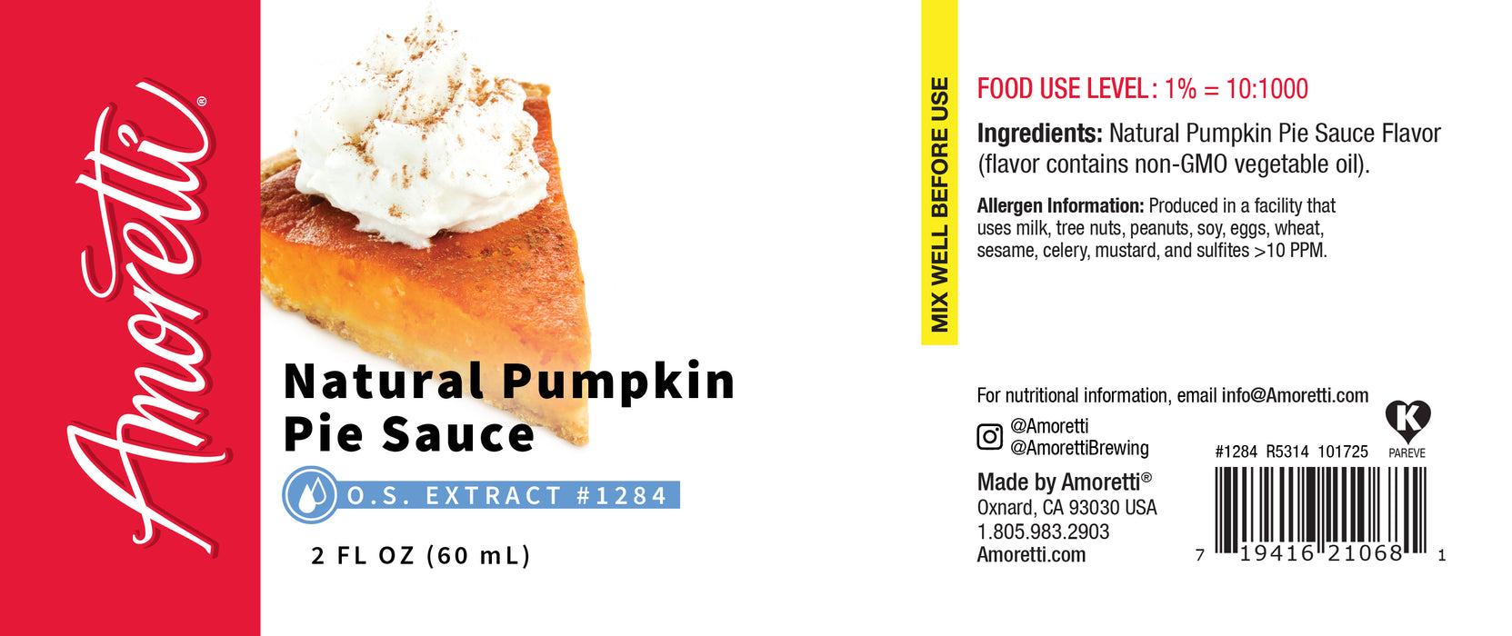 Natural Pumpkin Pie Sauce Extract Oil Soluble