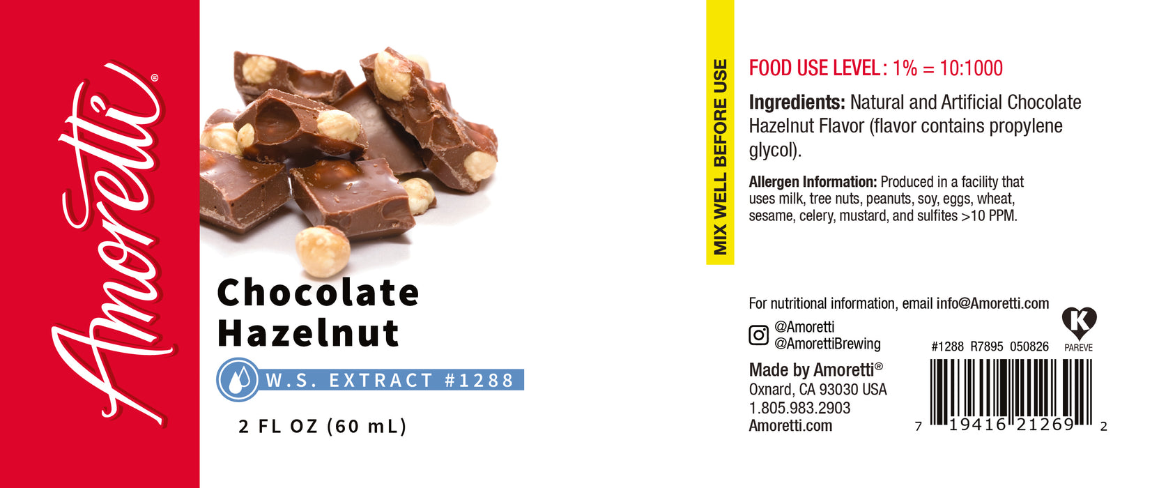 Chocolate Hazelnut Extract Water Soluble