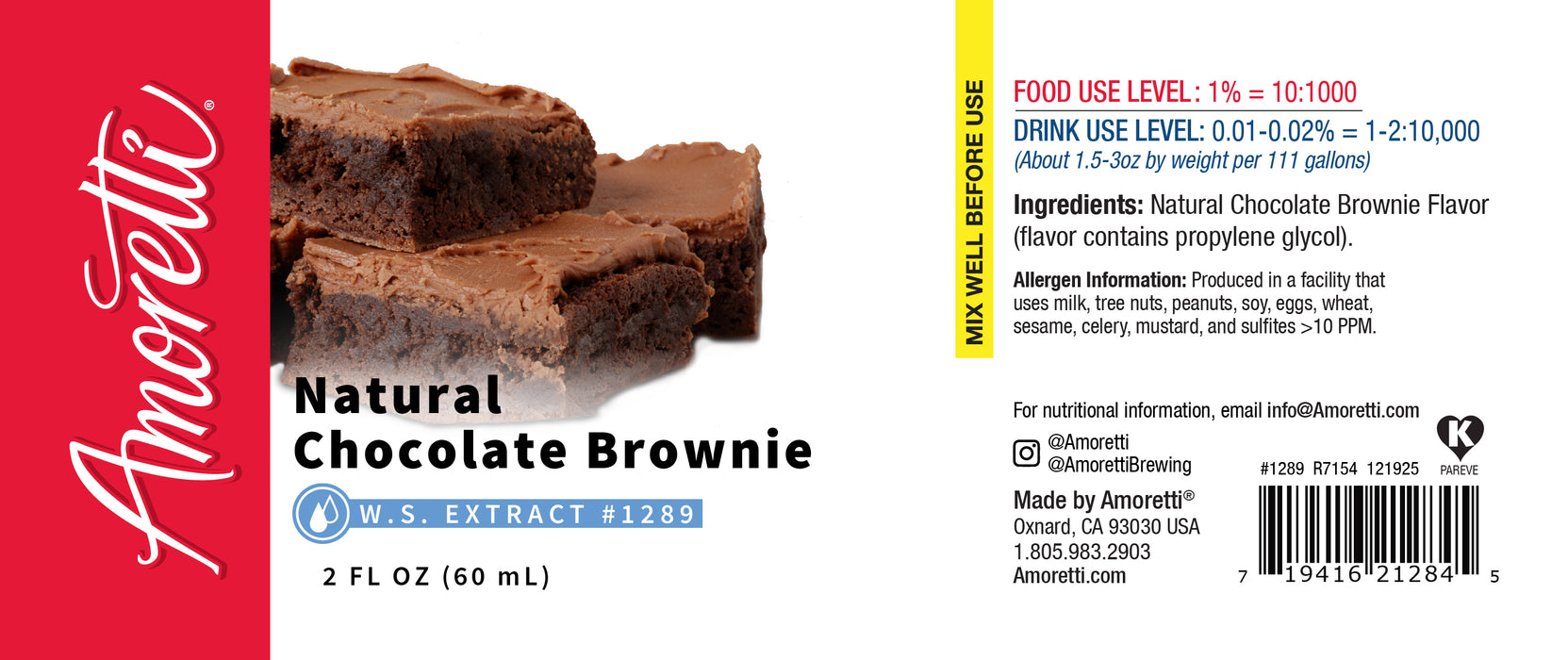 Natural Chocolate Brownie Extract Water Soluble