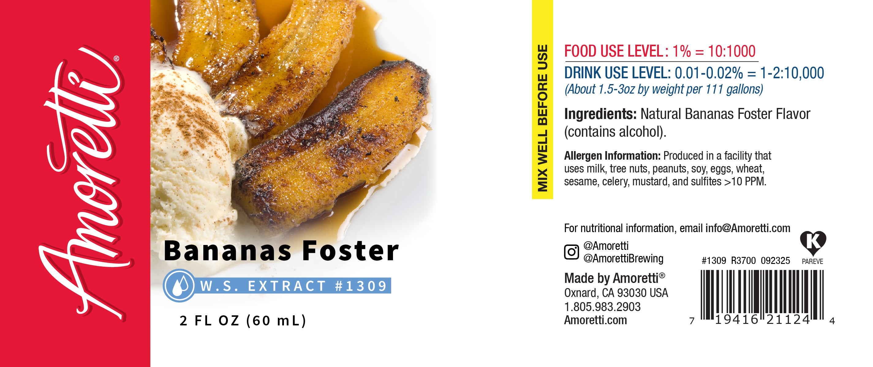Natural Banana Foster Extract Water Soluble — Amoretti
