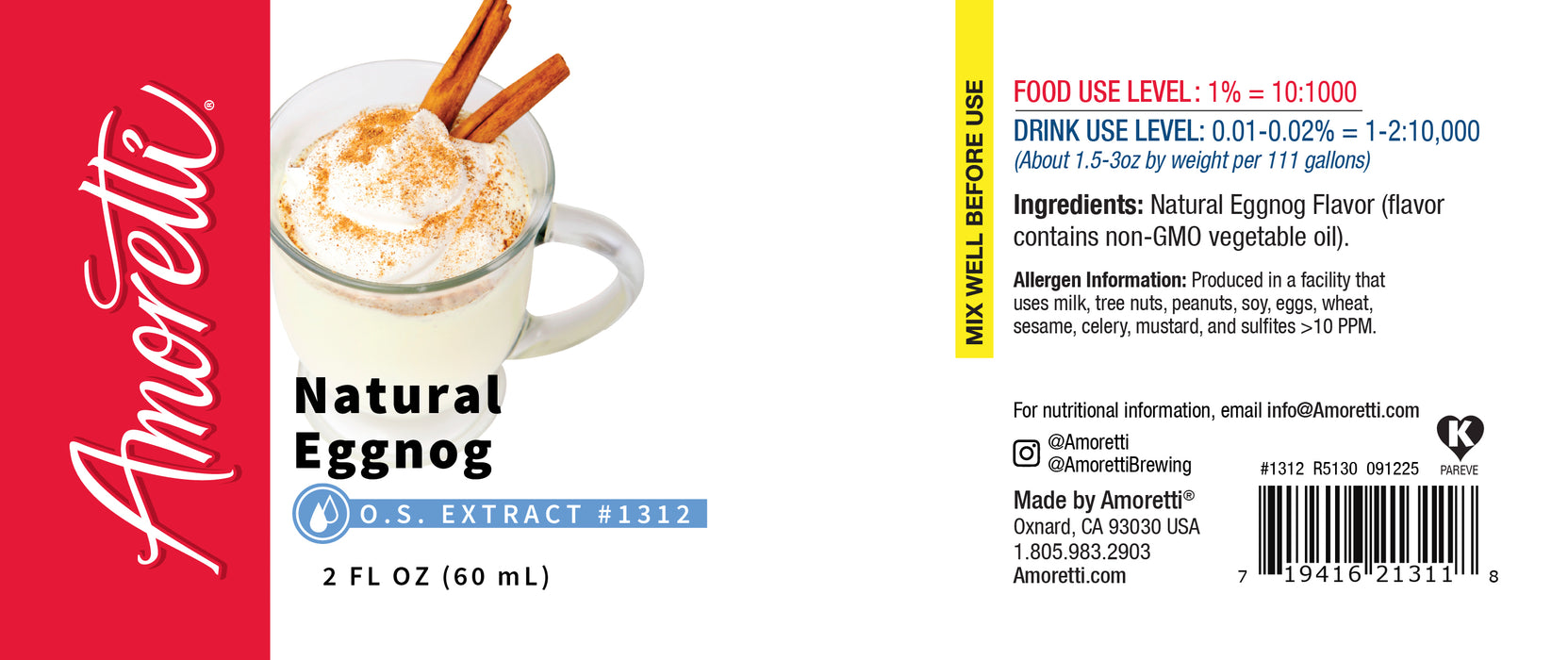 Natural Eggnog Extract Oil Soluble