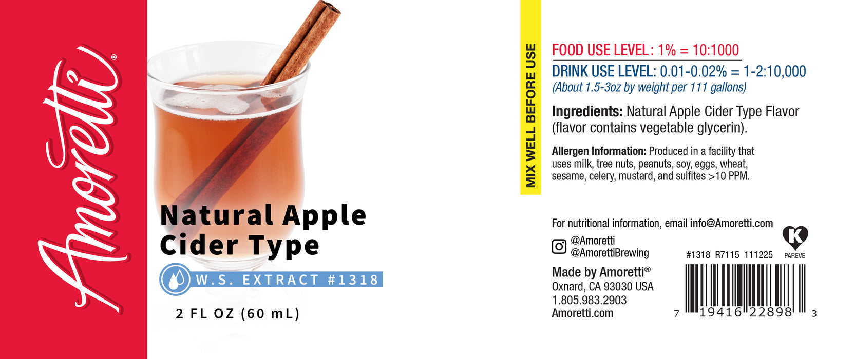 Natural Apple Cider Type Extract Water Soluble