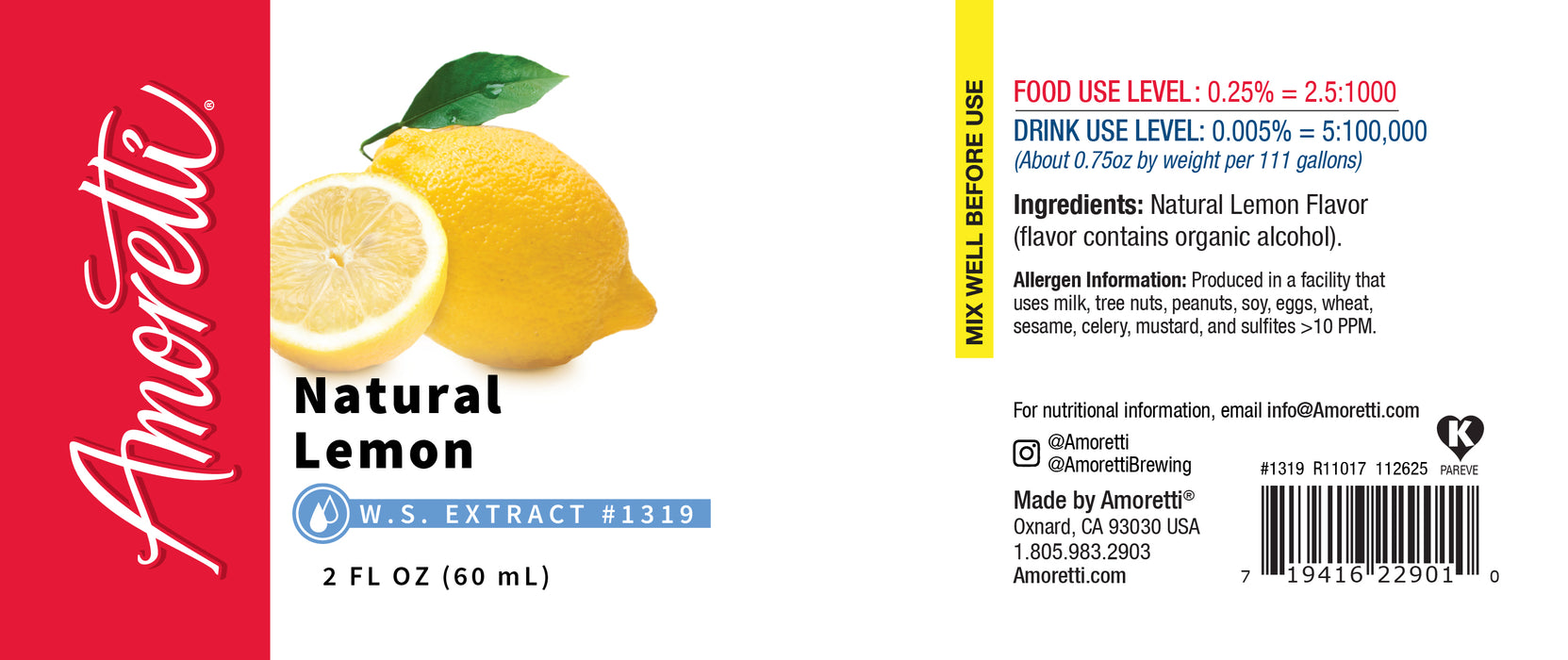 Natural Lemon Extract Water Soluble