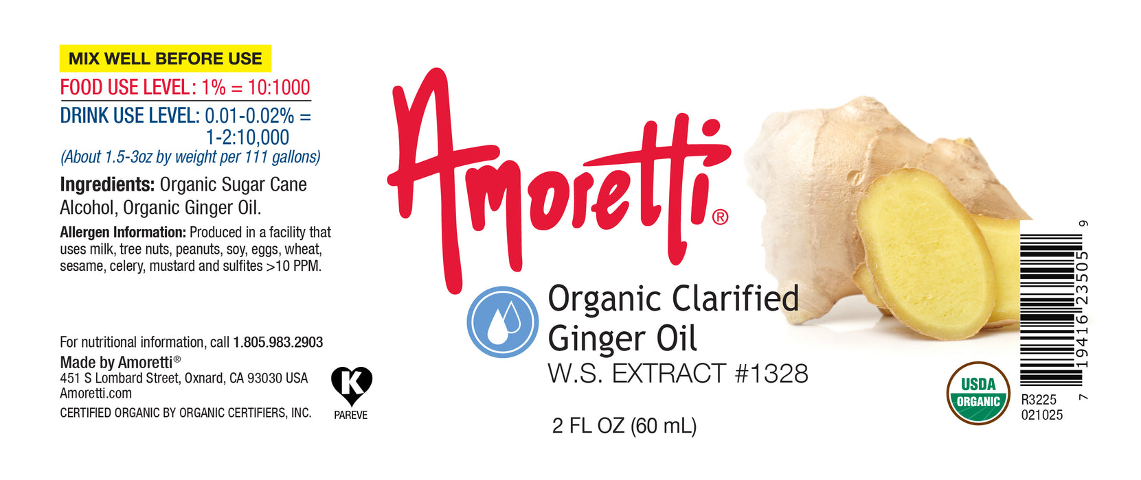 Organic Clarified Ginger Extract Water Soluble