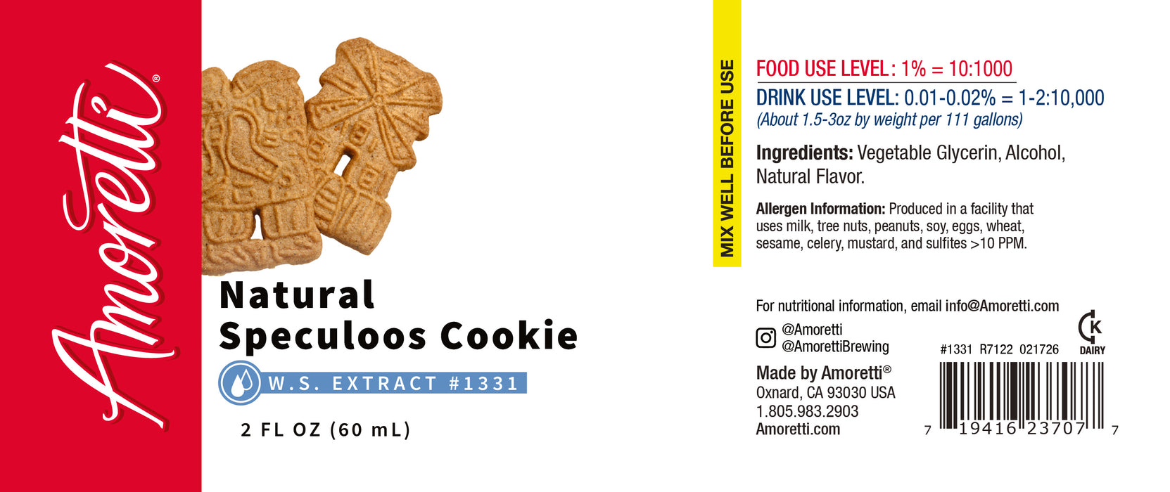 Natural Speculoos Cookie Extract Water Soluble