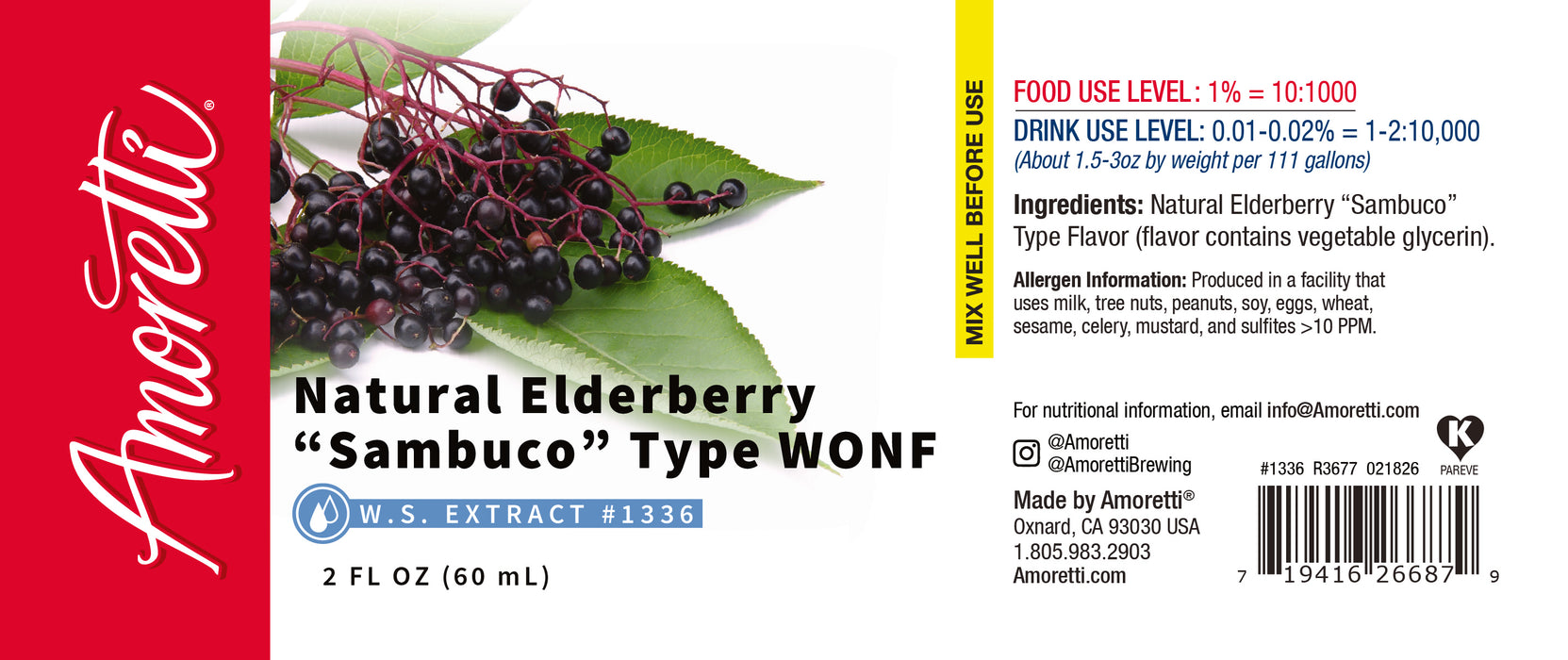 Natural Elderberry "Sambuco" Type Extract Water Soluble