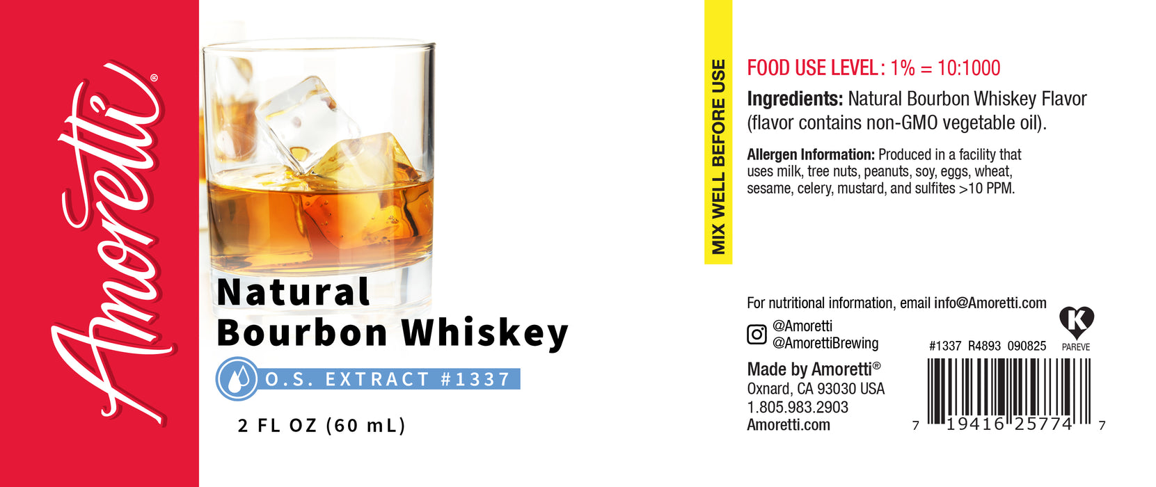 Natural Bourbon Whiskey Extract Oil Soluble