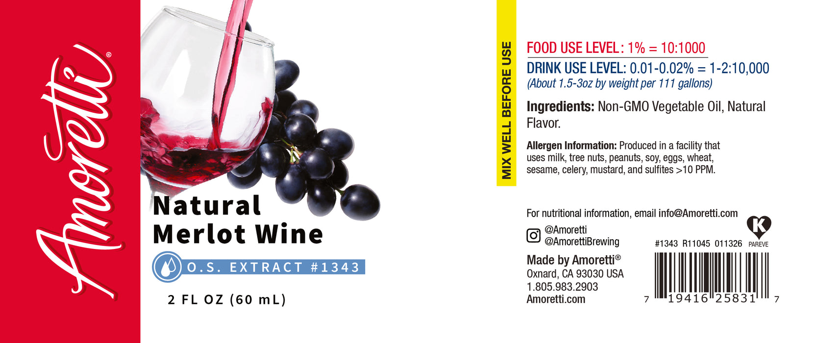 Natural Merlot Wine Oil Soluble