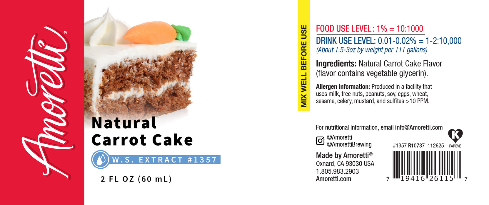 Carrot Cake Extract Water Soluble