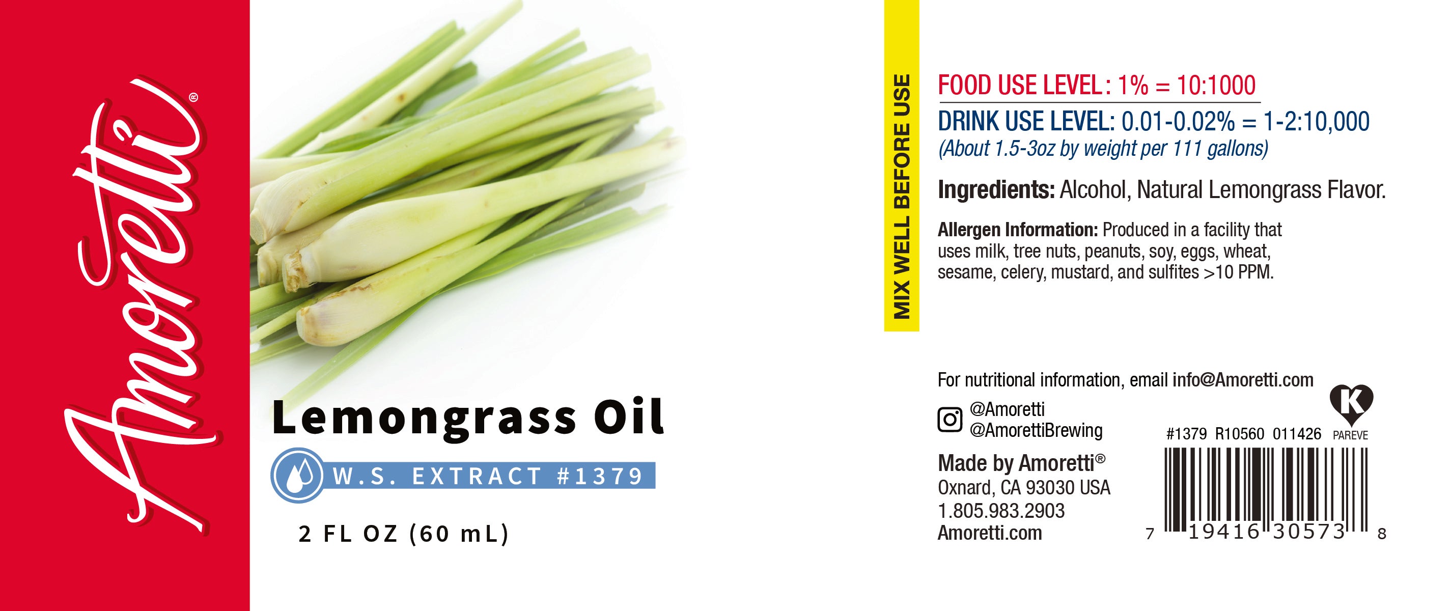 Lemongrass Oil Extract Water Soluble — Amoretti