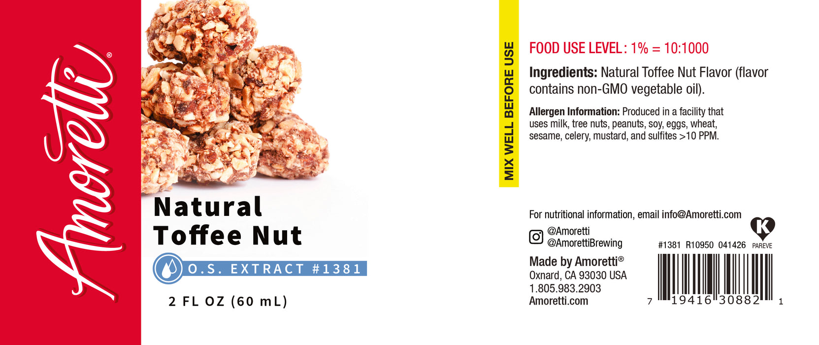 Natural Toffee Nut Extract Oil Soluble