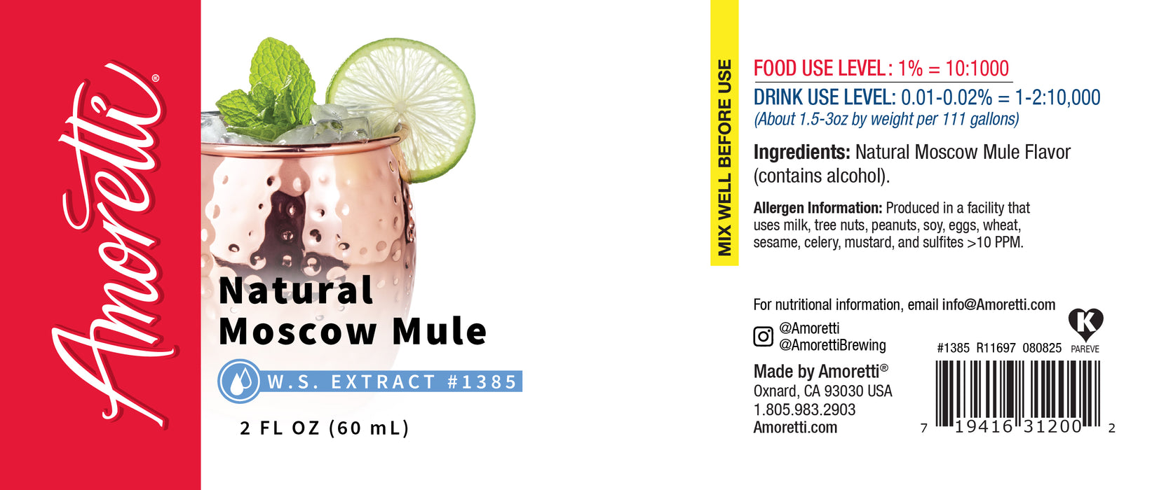 Natural Moscow Mule Extract Water Soluble