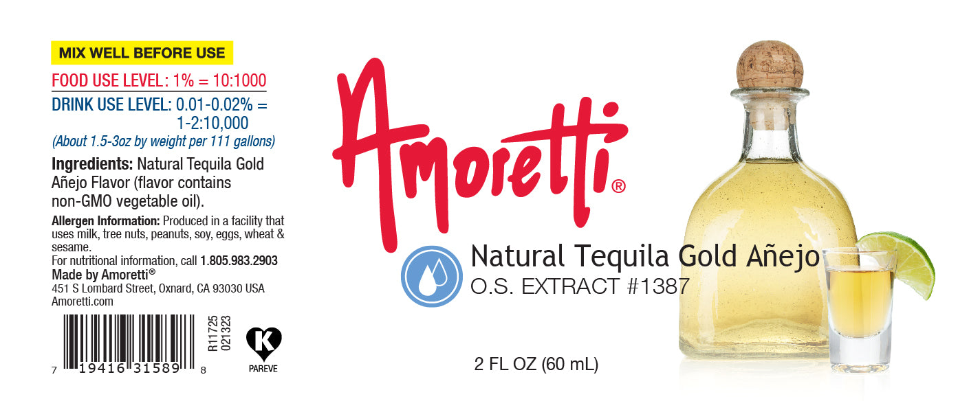 Natural Tequila Gold Anejo Extract Oil Soluble