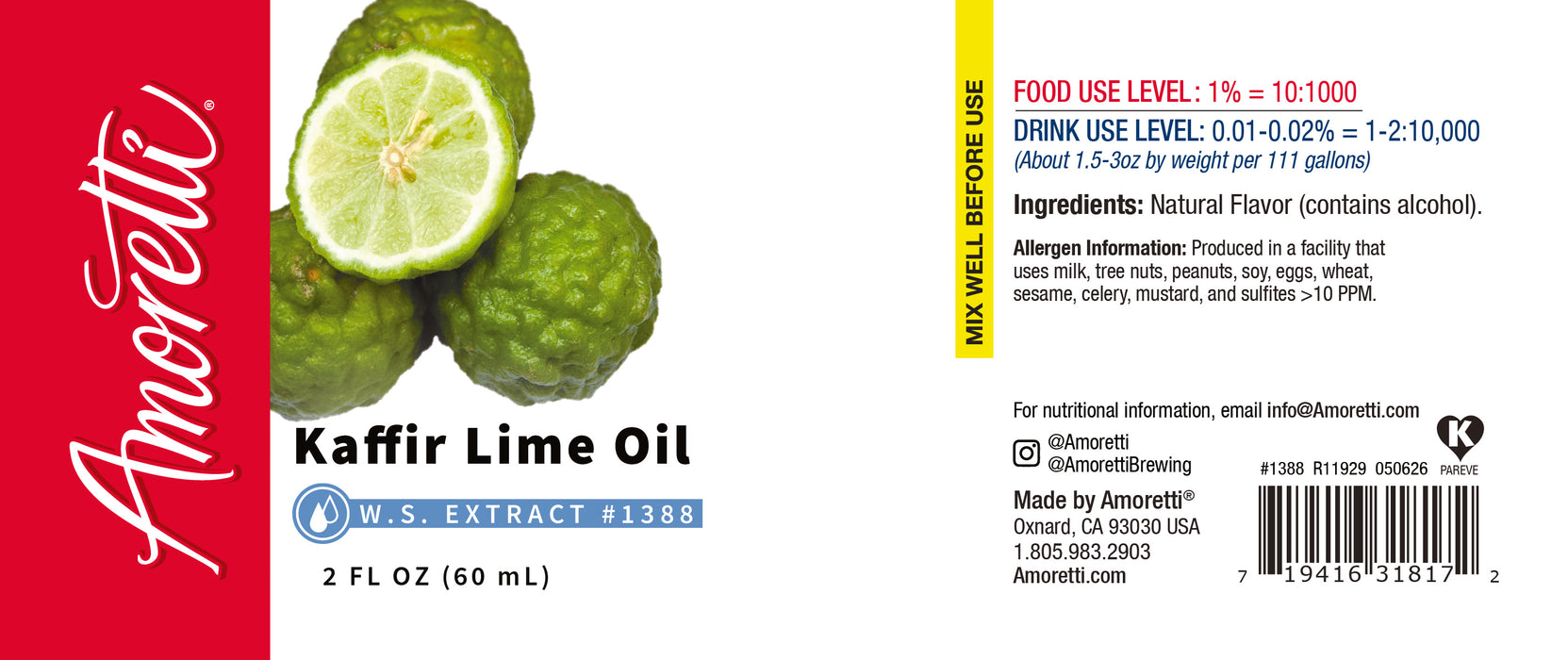 Kaffir Lime Oil Extract Water Soluble