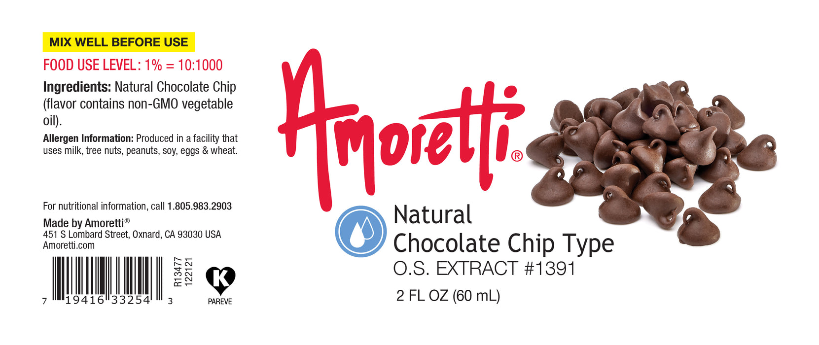 Natural Chocolate Chip Type Extract Oil Soluble