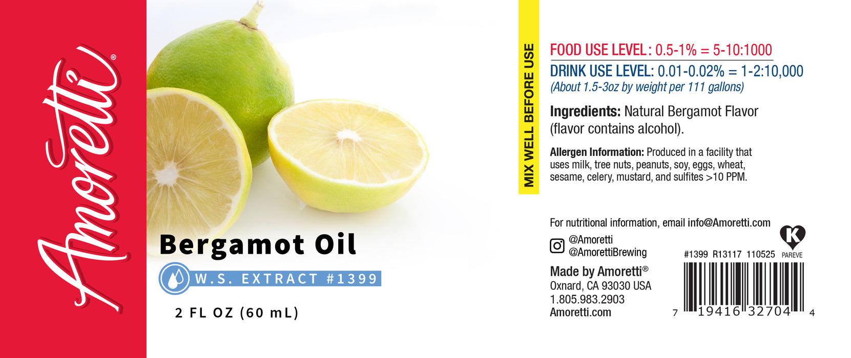Bergamot Oil Extract Water Soluble