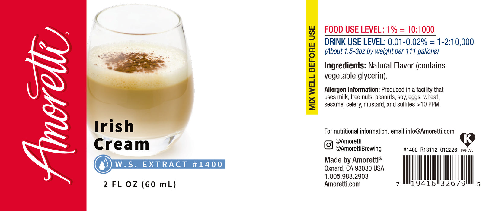 Irish Cream Extract Water Soluble