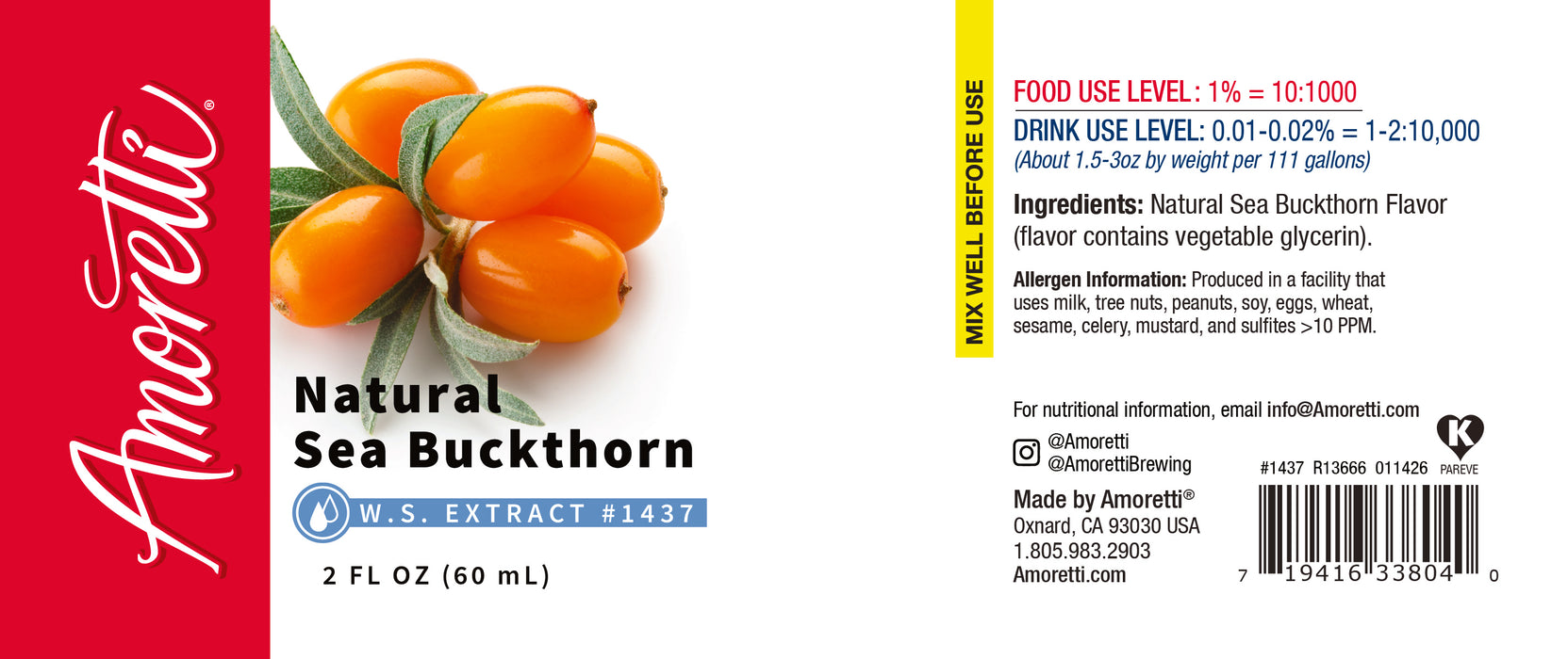 Natural Sea Buckthorn Extract Water Soluble