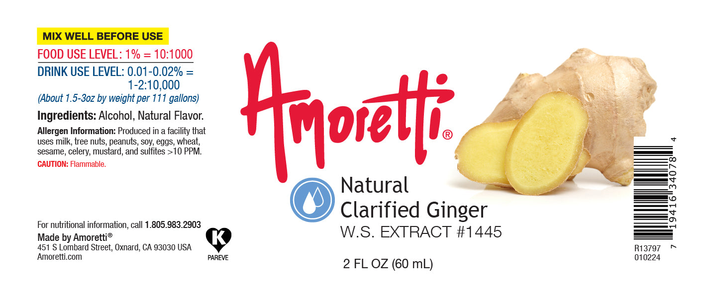 Natural Clarified Ginger Extract Water Soluble