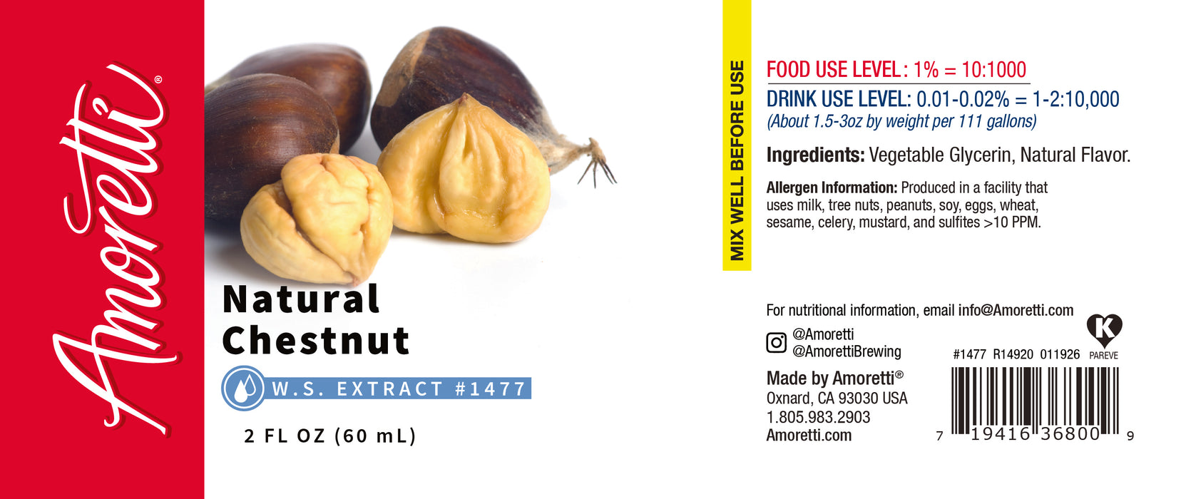 Natural Chestnut Water Soluble